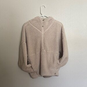 Prana Cream Sherpa Quarter Zip Hoodie